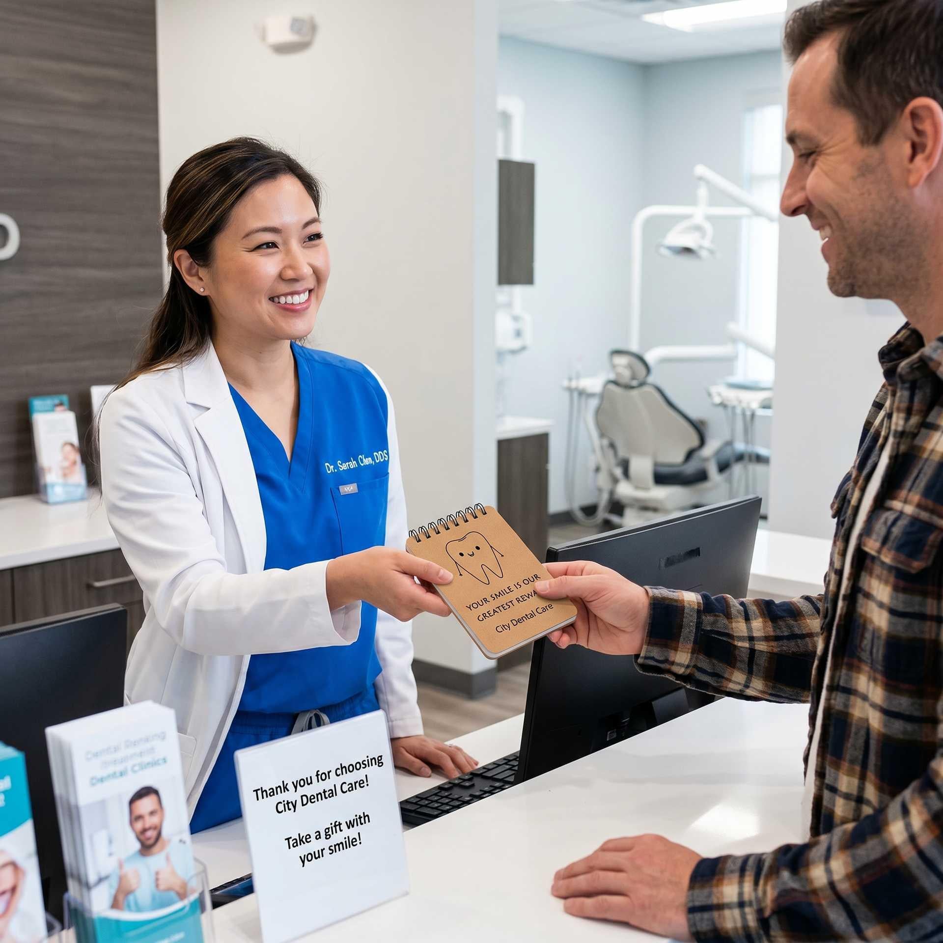 Custom Logo Mini Notebooks for Dental Clinics - 100/300/500/1000 Packs - All-Inclusive Pricing