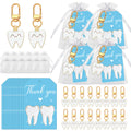 Bulk Dental Patient Gift Set – Tooth Keychain, Organza Bag & Card | Zooykey