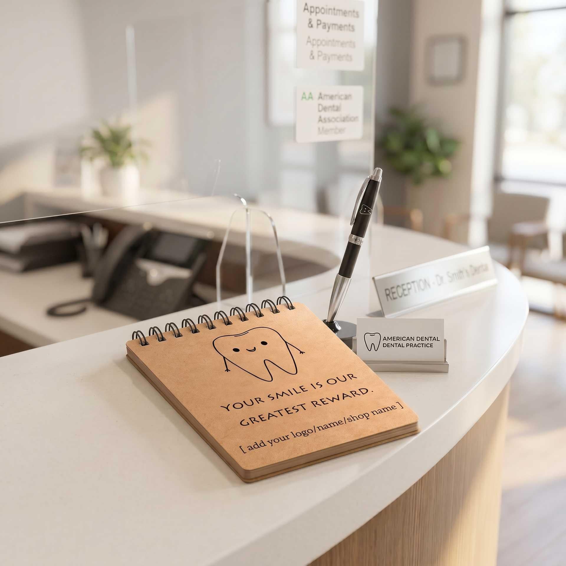 Custom Logo Mini Notebooks for Dental Clinics - 100/300/500/1000 Packs - All-Inclusive Pricing